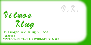 vilmos klug business card